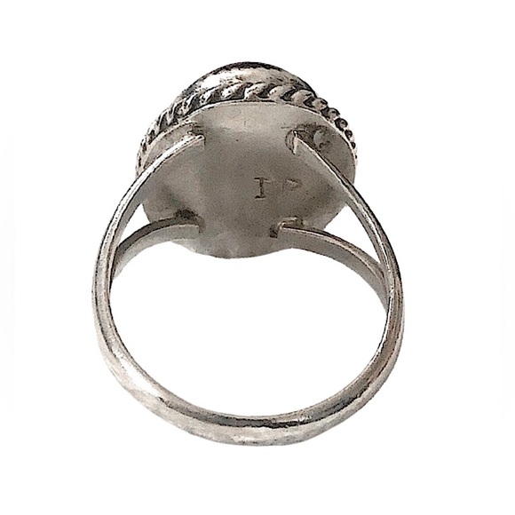 Native American Sterling Silver Ring w Tigers Eye and Woven Detail Sz 10-1/2 - Picture 13 of 17